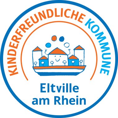 Siegel bzw. Logo: Kinderfreundliche Kommune Eltville.
