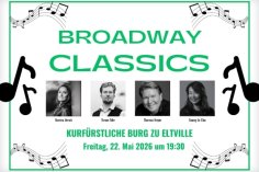 Plakat Broadway Classics mit Künstler-Porträts