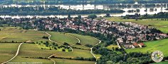 Natur Pur findet immer im Oktober statt. Luftaufnahme mit Blick auf Hattenheim.
