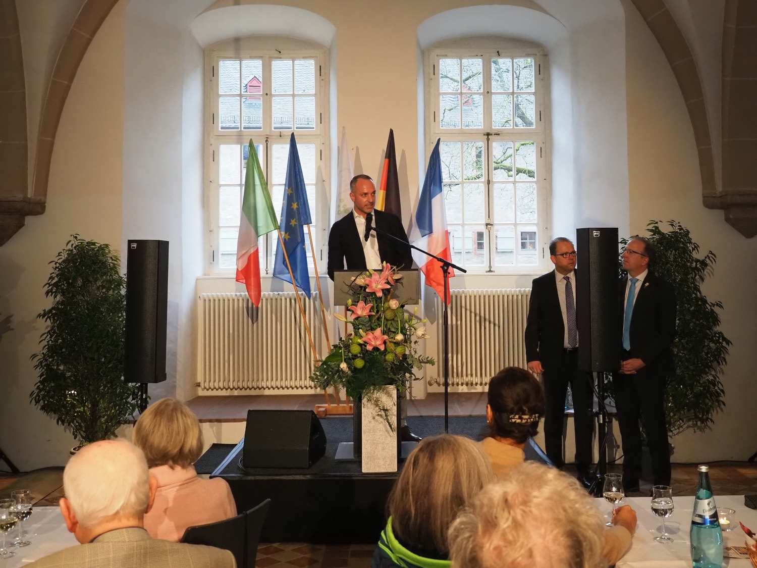 Julius Wagner auf der Bühne bei der Neujahrsrede