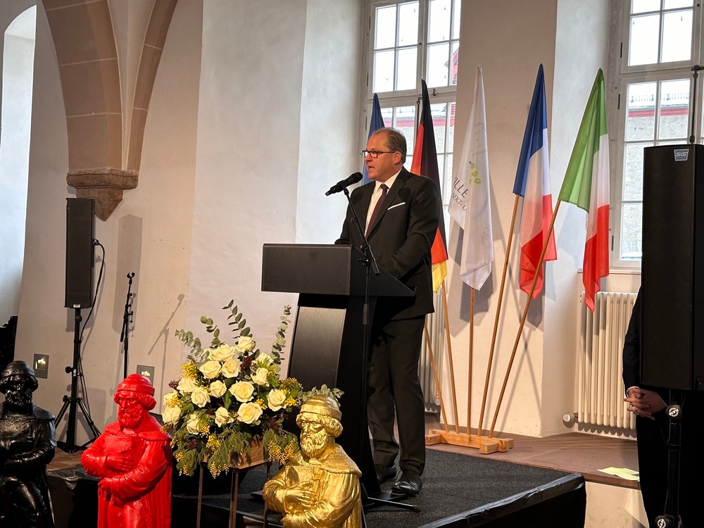 Bürgermeister Kunkel bei seiner Rede am Neujahrsempfang 2024