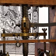 Gutenberg-Druckerpresse im Gutenbergmuseum der Kurfürstlichen Burg.