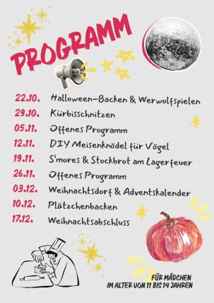 Termine und Themen für den Mädchentreff