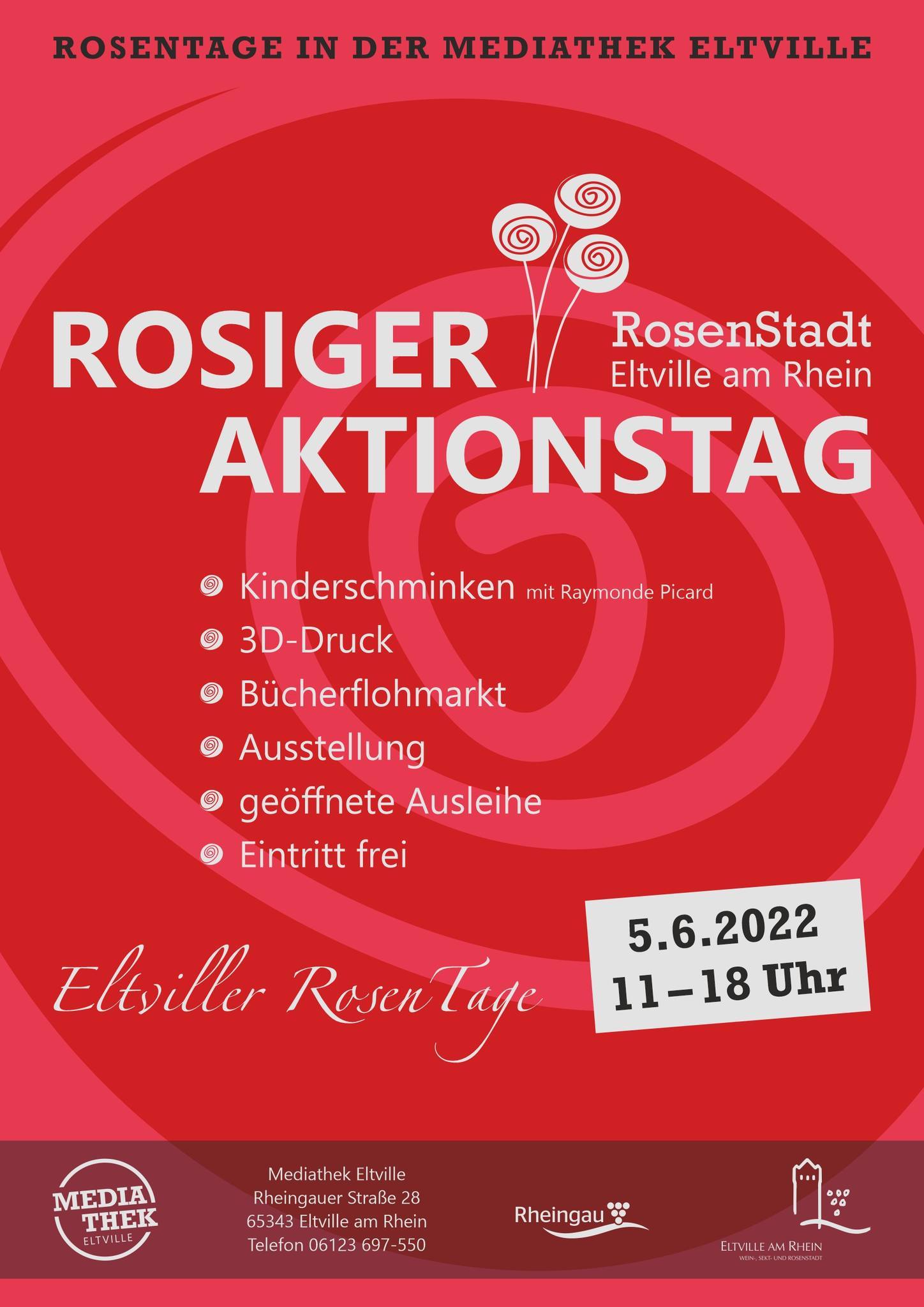 Plakat zum Aktionstag am 5. Juni 2022 in der Mediathek. Plakat zum Aktionstag am 5. Juni 2022 in der Mediathek.