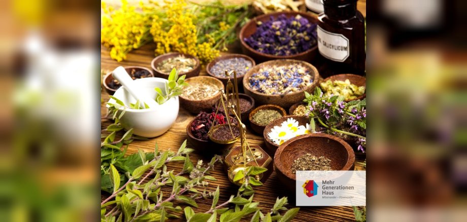 Symbolbild Frühlingskräuter in Holzschalen