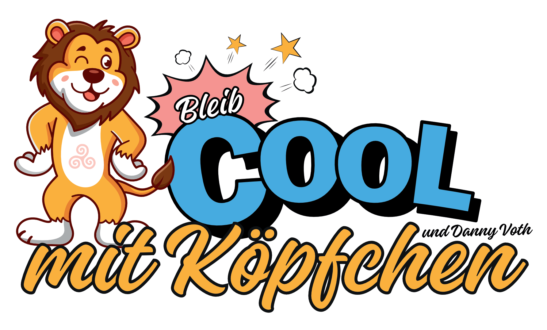 Logo Löwe "Cool mit Köpfchen"