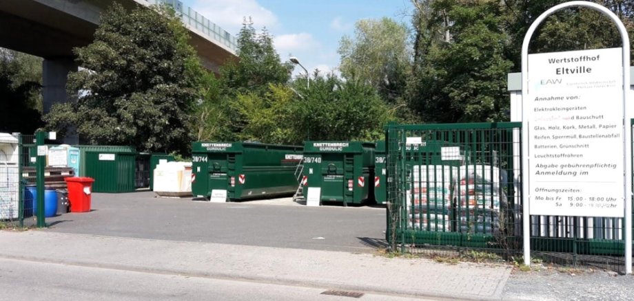 Eingansbereich Werstoffhof Eltville