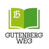 Das Wegsymbol für den Gutenbergwanderweg: ein grünes Buch.