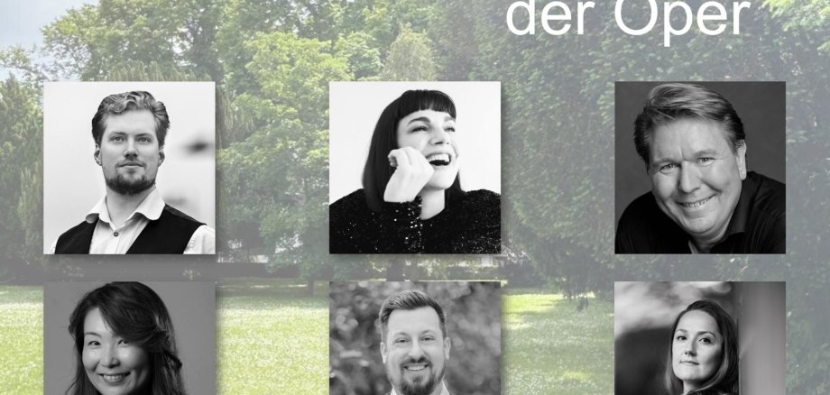 Collage mit Porträts der Musiker