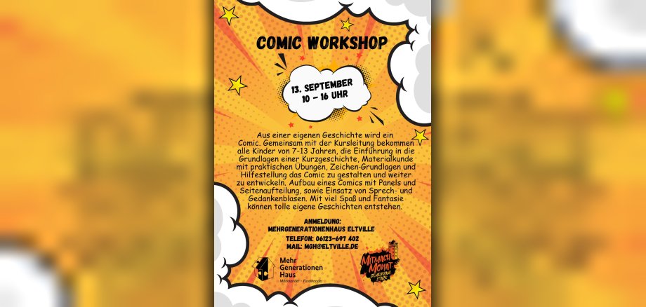 Plakat zum Comic-Workshop