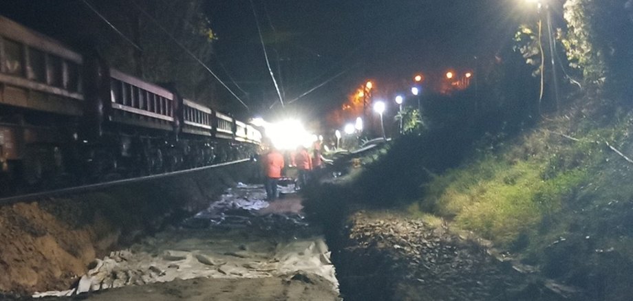 Einsatzkärfte an der Gefahrgutstelle