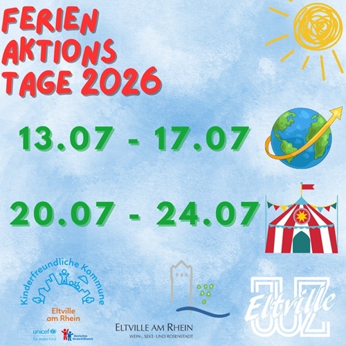 Plakat mit Terminen für die Ferienaktionstage
