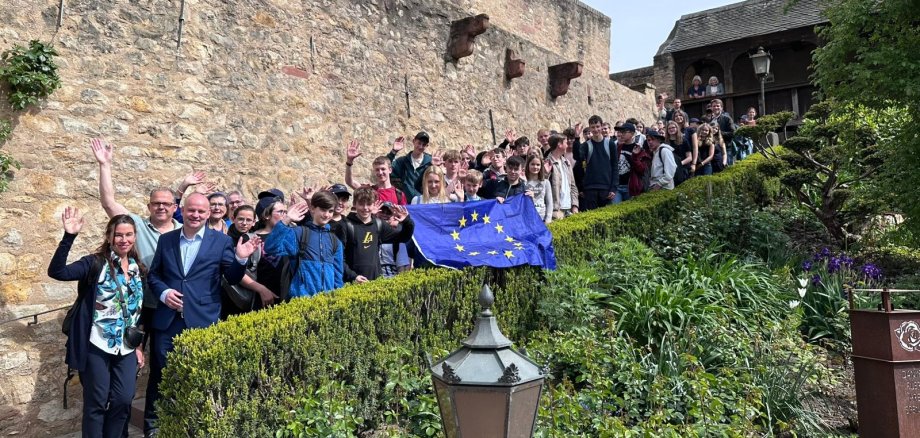 Gruppenfoto im Burggarten
