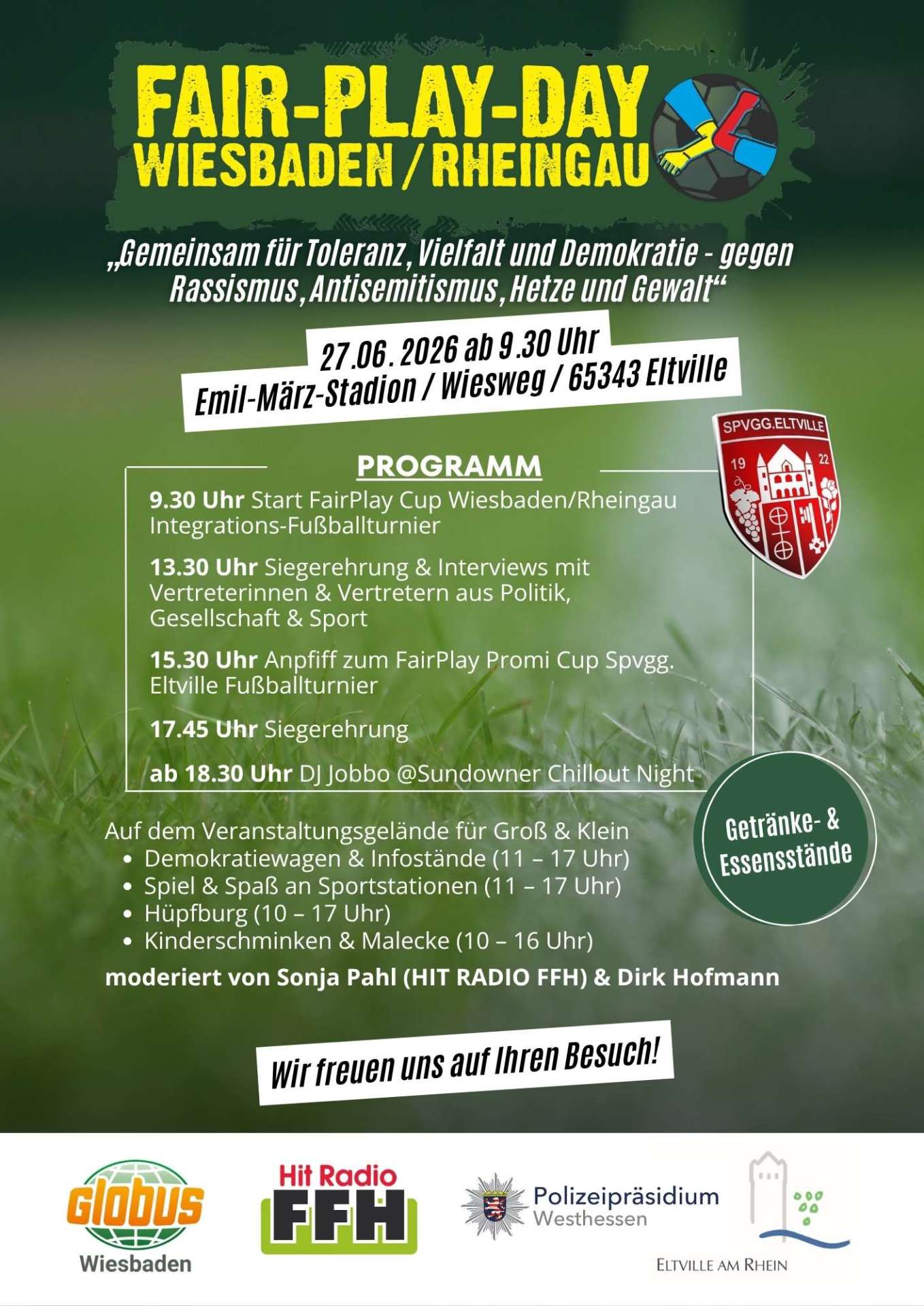 Plakat mit Programm zum Fair-Play-Day