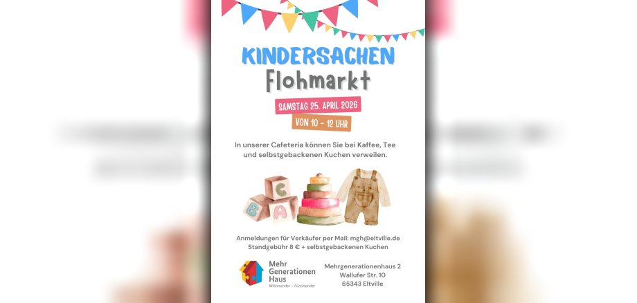 Plakat Kindersachenflohmarkt