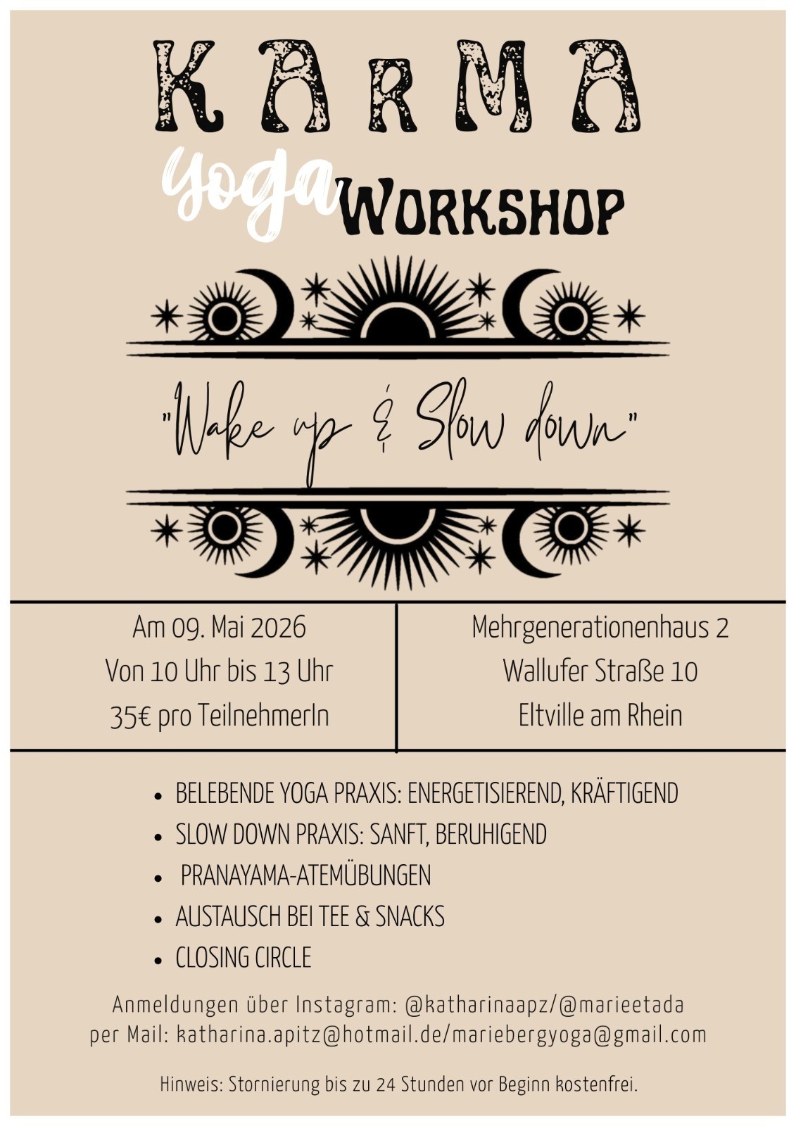 Flyer mit Text zum Workshop
