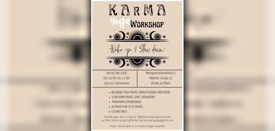 Flyer mit Text zum Workshop