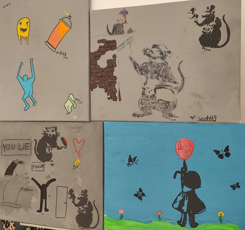 Graffiti-Kunstwerk aus dem Workshop