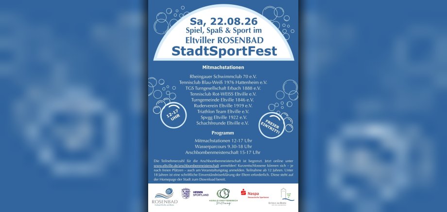 Plakat mit Programm zum StadtSportFest