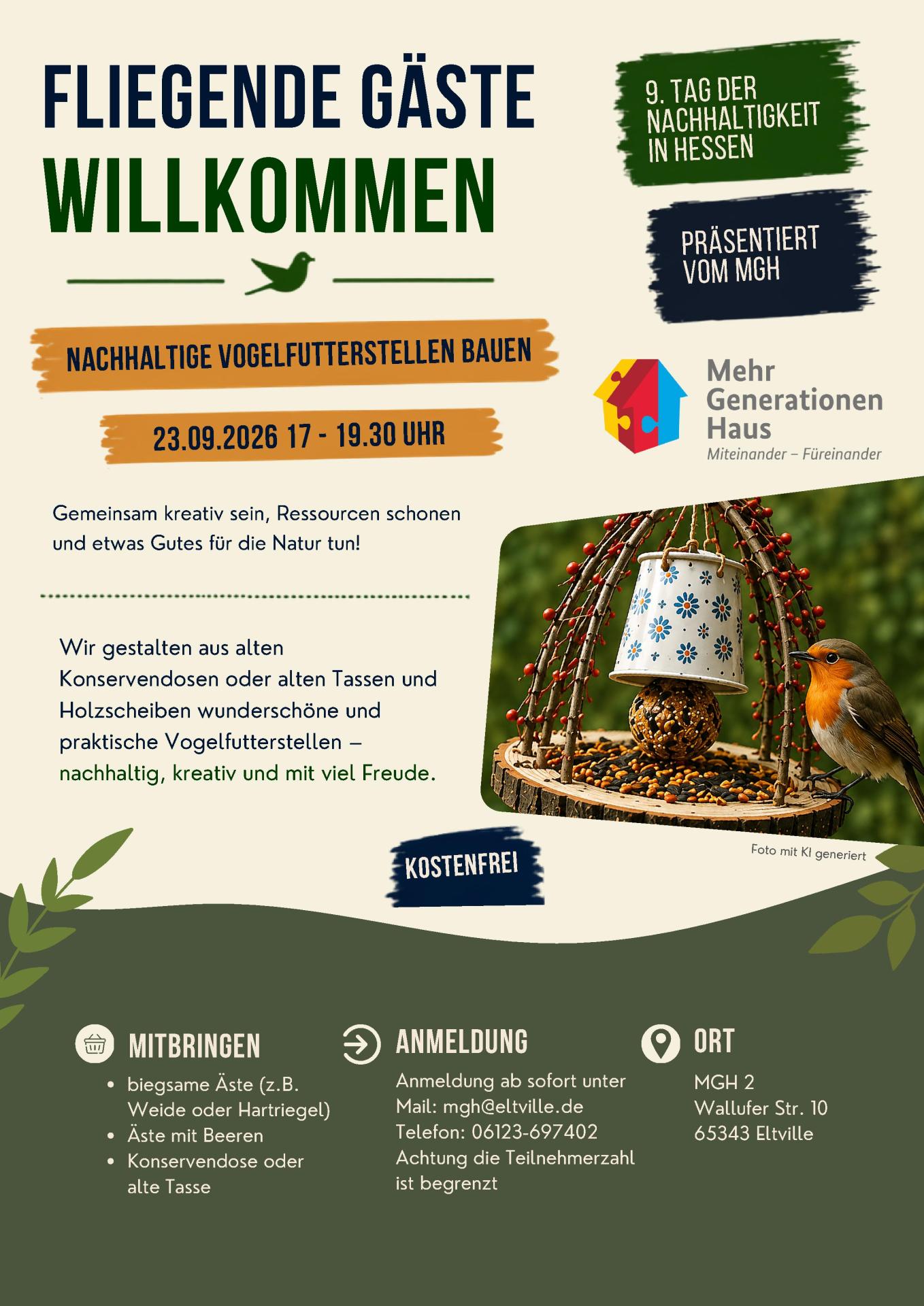 Plakat Vogelhäuschen