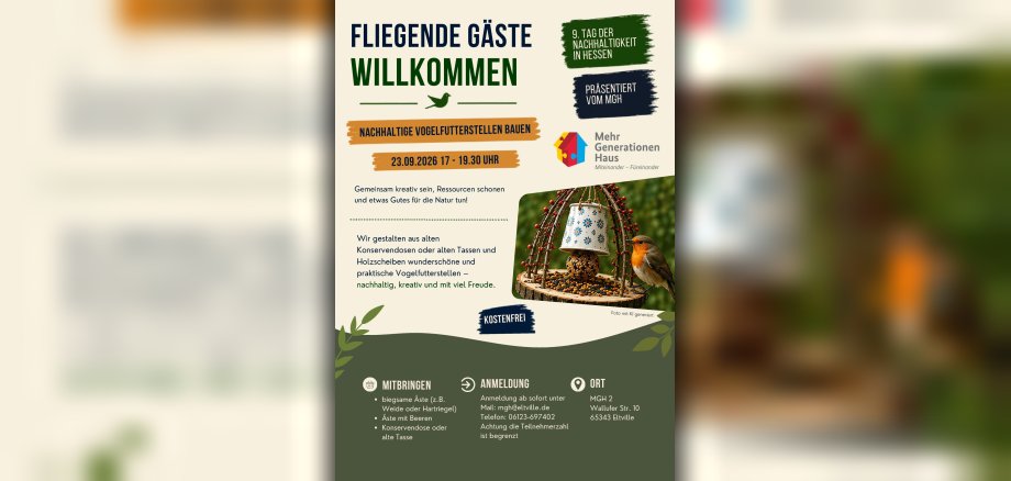 Plakat Vogelhäuschen