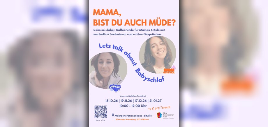Flyer mit Terminen und Portraits der Kursleiterinnen