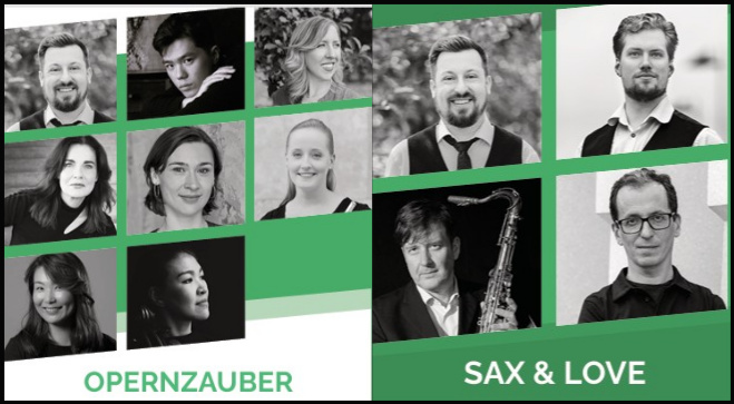 Fotocollage Portrait-Bilder der Musiker