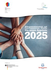Screenshot Deckblatt Programmheft mit Foto von vielen übereinanderliegenden Händen