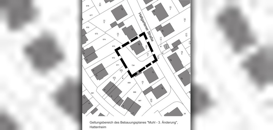 Geltungsbereich des Bebauungsplanes "Muhl - 3. Änderung", Hattenheim