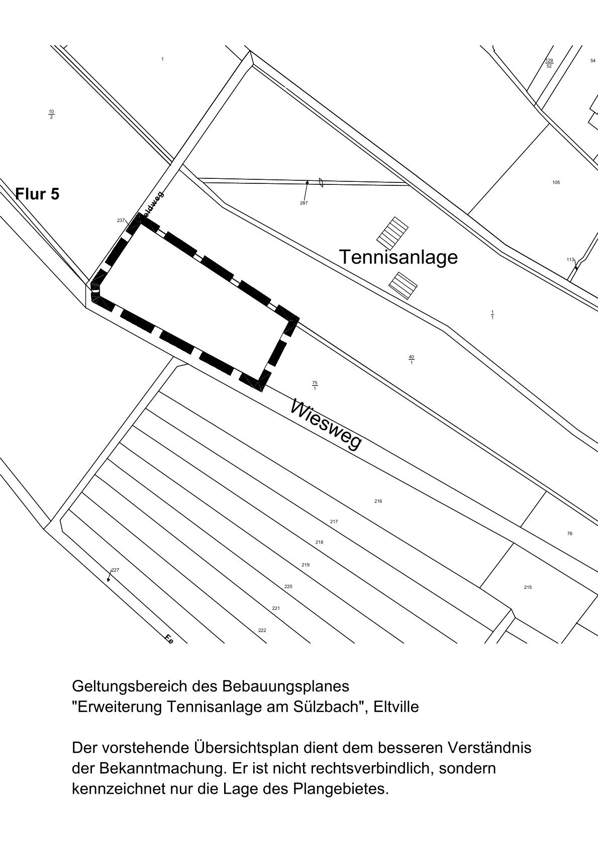Zeichnung: Geltungsbereich des Bebauungsplanes