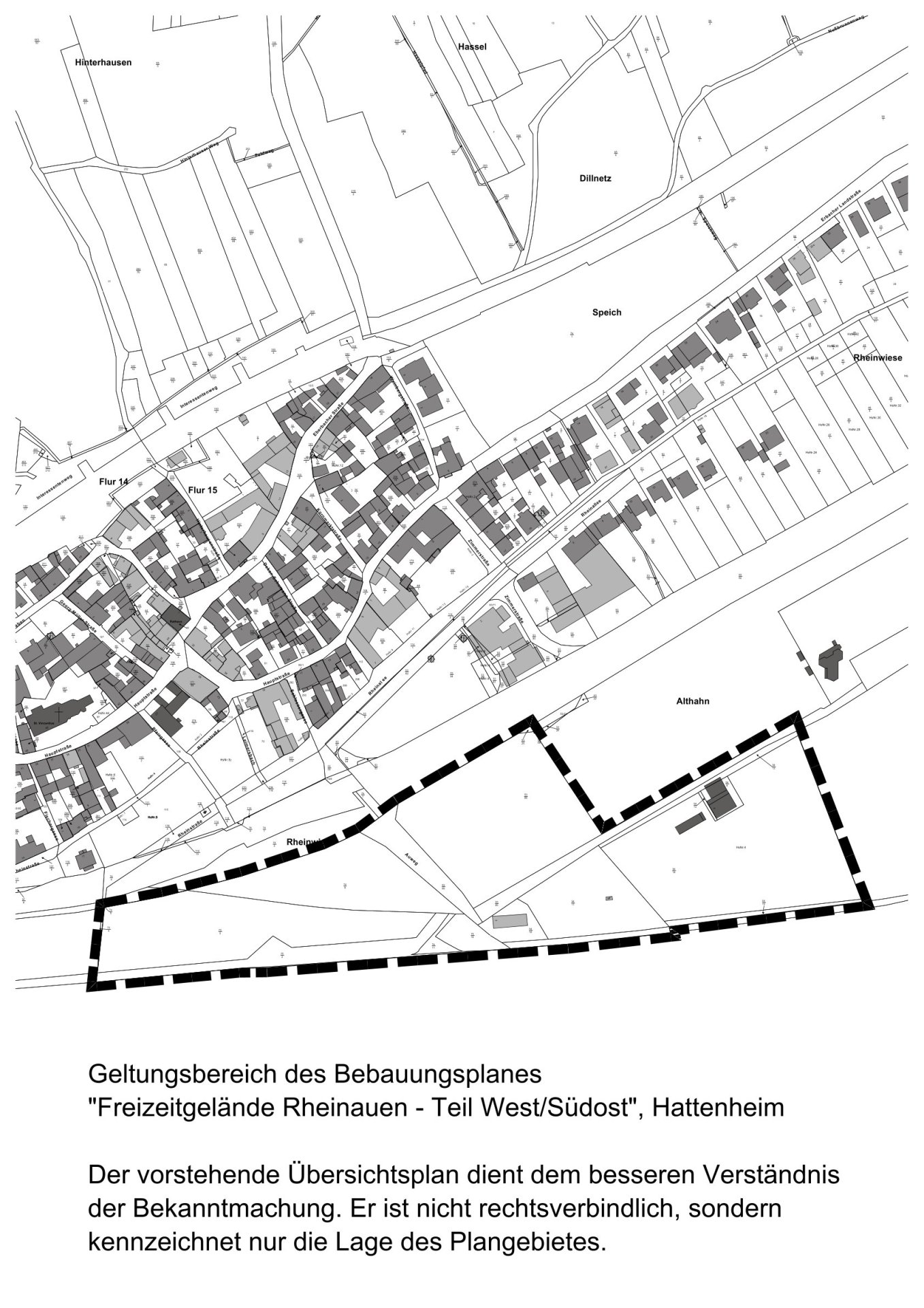 Zeichnung: Geltungsbereich des Bebauungsplanes